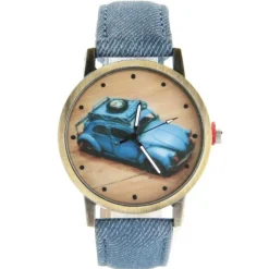 Femme Montre pas chère vieille voiture unisexe