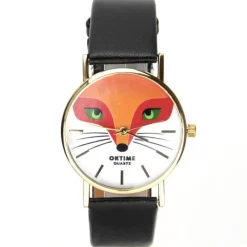 Femme Montre renard roux animal bracelet simili