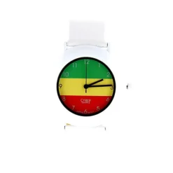 Femme Montre tricolore pas chère couleur jamaïque