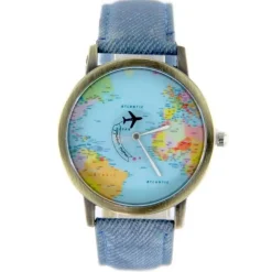 Femme Montre voyage avion monde jean pas chère
