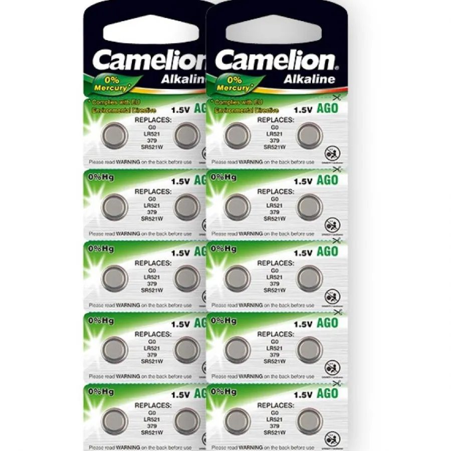 Pack de 20 Piles alcaline 1,5 V AG0 montre