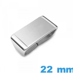 Passant bracelet Acier 22 mm  - Argenté