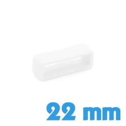 Passant bracelet Silicone 22 mm  - Blanc
