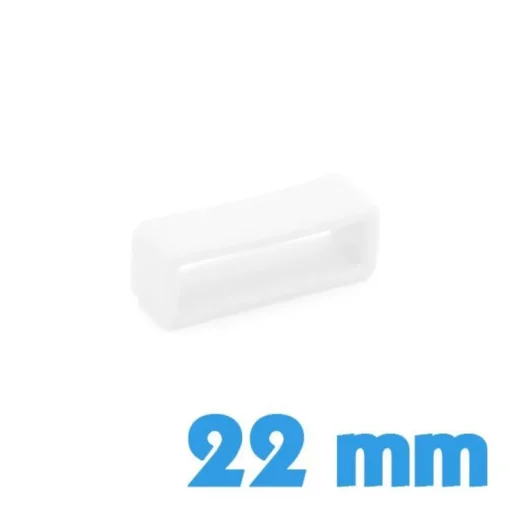 Passant bracelet Silicone 22 mm  - Blanc