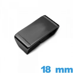 Passant Large pour Montre Acier Noir 18 mm