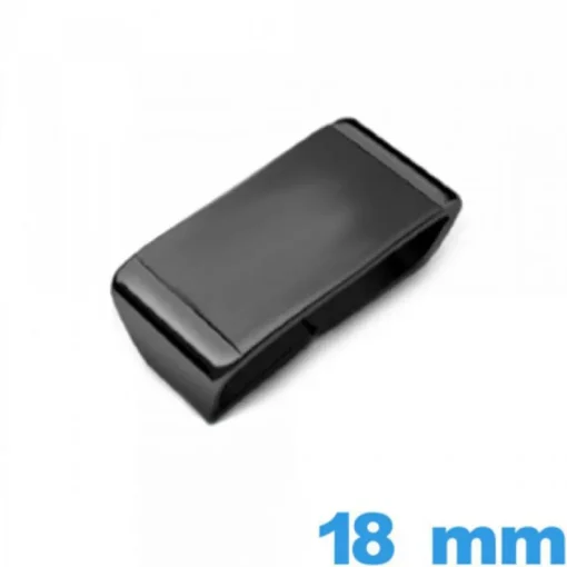 Passant Large pour Montre Acier Noir 18 mm