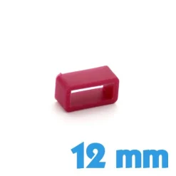 Passant montre Silicone Rouge foncé 12 mm