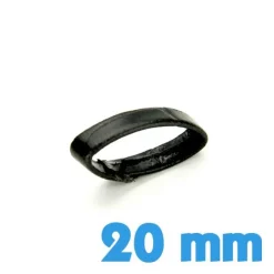 Passant Noir 20 mm de bracelet