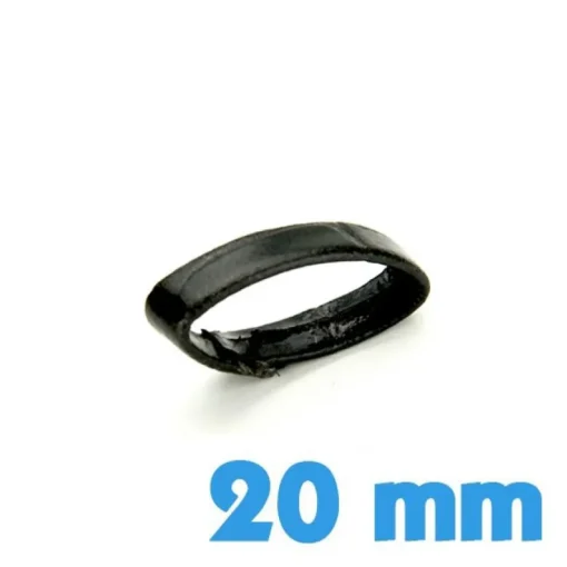 Passant Noir 20 mm de bracelet