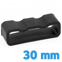 Passant pour Bracelet de Montre Silicone Noir 30 mm
