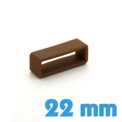 Passant pour montre Silicone Brun 22 mm