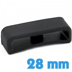 Passant Silicone Noir 28 mm pour GARMIN ET FITBIT