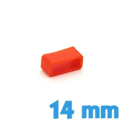Passant Silicone Orange 14 mm montre