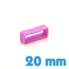Passant Silicone Rose 20 mm montre