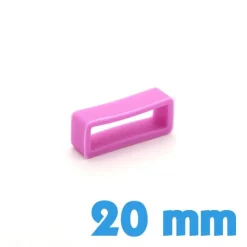 Passant Silicone Rose 20 mm montre