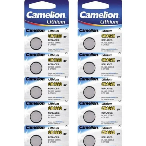 10 Piles  lithium 3 V CR1620 pour montre