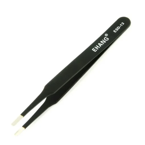 Pince antistatique noire ST-13 pour réparation montre pas chère