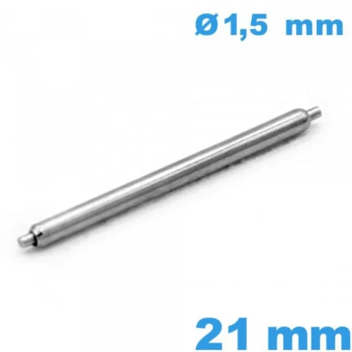 Pompe à ressort à l'unité pour bracelet montre 21mm  d :1,5 mm Non téléscopique épaulement simple Suisse