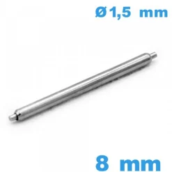 1 Pompe à ressort  bracelet montre 8 mm Non téléscopique épaulement simple diam : 1,5 mm qualité Suisse