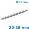 1 Springbar à ressort  20 à 26 mm Extra téléscopique d :1,5 mm