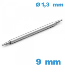 Springbar à ressort fermoir 9 mm d :1,3 mm épaulement double Téléscopique
