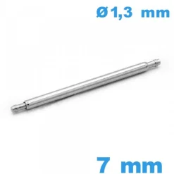 Springbar à ressort pour bracelet montre 7mm diam : 1,3 mm épaulement simple A petite pointe