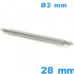 Springbar à Ressort pour Bracelet Montre 28 mm diam 2 mm