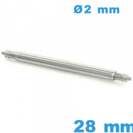 Springbar à Ressort pour Bracelet Montre 28 mm diam 2 mm