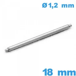 1 Springbar à ressort  réparation bracelet montre 18 mm Téléscopique épaulement simple diam : 1,2 mm Suisse