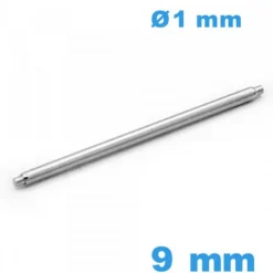 Springbar Montre 9 mm Acier Épaulement Simple Diamètre 1 mm