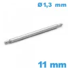 1 Tige à ressort A petite pointe 11 mm montre diam : 1,3 mm épaulement simple