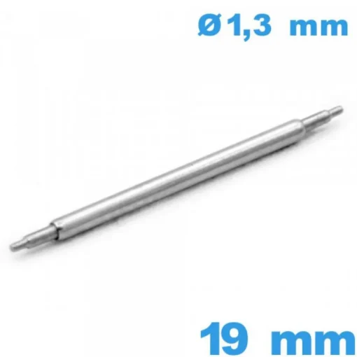 Tige à ressort montre 19 mm d :1,3 mm épaulement double Téléscopique