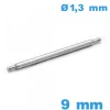 Tige à Ressort pour Fermoir Montre 9 mm Short Bead Diamètre 1.3