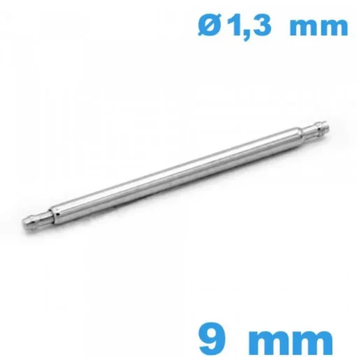 Tige à Ressort pour Fermoir Montre 9 mm Short Bead Diamètre 1.3