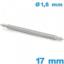 1 Tige à ressort  pour montre 17 mm Téléscopique épaulement simple diam : 1,8 mm qualité Suisse