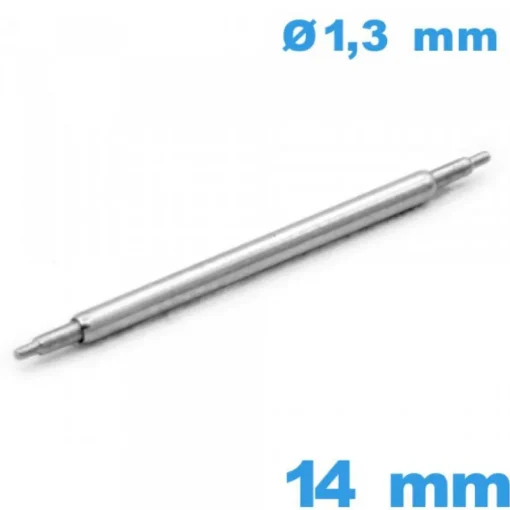 1 Tige à ressort Téléscopique 14mm bracelet diam : 1,3 mm épaulement double