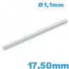 Tige de Bracelet pour Montre Droite Longueur 17,50 mm