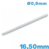 Tige Droite pour Bracelet de Montre 16,50 mm diamètre 0,90 mm