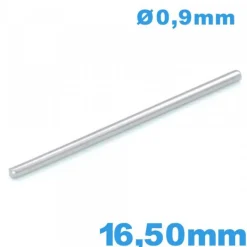 Tige Droite pour Bracelet de Montre 16,50 mm diamètre 0,90 mm