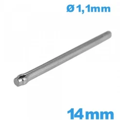 Tige goupille fendue taille 14mm  bracelet montre platine