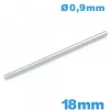 Tige goupille large de 18 mm droite  montre métal