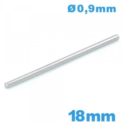 Tige goupille large de 18 mm droite  montre métal