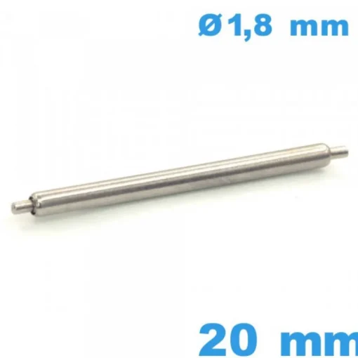 Tige pour Bracelet de Montre 20 mm diamètre 1,8 mm qualité Suisse
