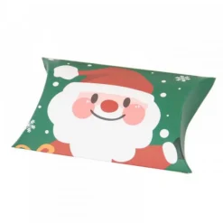 étui vert carton pour les cadeaux de noël avec un imprimé fête de noël