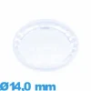 Verre à facettes saphir Circulaire plexiglas 14,0 mm pour montre