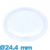 Verre à lèvres de montre plexiglas 24,4 mm
