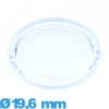 Verre 19,6 mm à facettes saphir Circulaire de montre en acrylique
