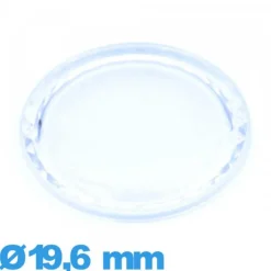 Verre 19,6 mm à facettes saphir Circulaire de montre en acrylique
