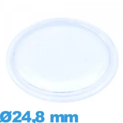 Verre 24,8 mm à lèvres Circulaire de montre en plexiglas