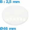 Verre 46 mm avec base bombé de montre en verre minéral circulaire